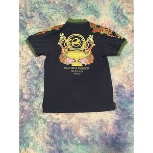 Akoo Greenery “BEAUTIFUL PROJECTS ” Polo Green Navy Mens Medium